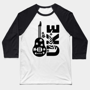 Ukulele Guitar Player Hawaii Music Baseball T-Shirt